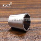 1 1/9 Inch Barrel Shape Brushed Nickel Jet Black Crystal Knob With Zinc Base thumbnail-1