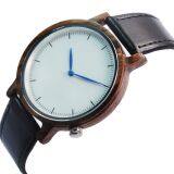 Zebra Wood Lady Watches Japan Quartz Movement Genuine Leather Band Watches thumbnail-2