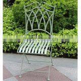 Vintage Green Metal Garden Chair Folding thumbnail-1