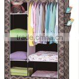 Single Canvas Effect Wardrobe Clothes Storage Cabinet thumbnail-1