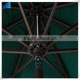 UV Resistant Treated Polyester Fabric, Waterproof,fade Resistant Patio Dark Green Garden Line Umbrella thumbnail-5