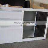 Tambour Door Caddy 3 Drawer Mobile Pedestal Steel Filing Cabinet Under Desk Cabinet thumbnail-1