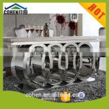 Wholesale Audi Symbol Base dining table and chair set for luxury dining room furniture
