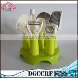 NBRSC Stainless Steel Kitchen Gadgets Cooking Tools Plastic Utensil Set With Stand thumbnail-1
