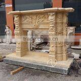 Beige Travertine Morden Indoor Used Decoration Marble Fireplace Mantel for Sale thumbnail-5