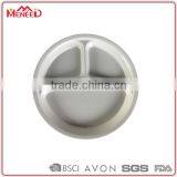 3 Compartments R2-d2 Round White Plastic Tray in Food Grade Kitchen Cutlery Tray thumbnail-1