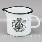 ENAMEL IRON STORAGE CUP W/HANDLE thumbnail-1