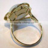 Gold Wedding Genuine Freshwater Pearl Ring Tahitian Pearl Ring thumbnail-2