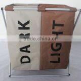 Home and Hotel Usage Double Laundry Sorter /2 Fashionable Light and Dark Basket for Laundry thumbnail-4