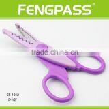 S5-1012 5.5 Inch 2Cr13 Stainless Steel Blade With Colorful Plastic Handle Shape Cutting Scissors thumbnail-2