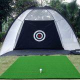 Golf Training Tent Practice Net With Carry Bag And Golf Hitting Mat thumbnail-2