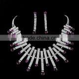 Fashion Rhinestone And Crystal Wedding Decoration Bridal Jewelry Set Necklace thumbnail-1