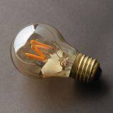 A55 LED Filament Light Brown 6 Filament Wave Bulb Amber LED Filament Light thumbnail-2