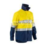 OEM Custom Short Sleeves 100% Cotton Safety Uniform Hi Vis Reflective Work Shirts thumbnail-6