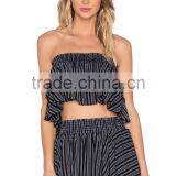 2016 Ruffle Layers Elasticized Two Piece Women Clothes thumbnail-2