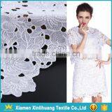 New Product Hollow Out Water Soluble 100 Polyester White Guipure Lace Fabric thumbnail-1
