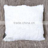 CX-D-79 Cushion Covers Real Rabbit Fur Decorative Pillow Drop Ship Paypal thumbnail-3
