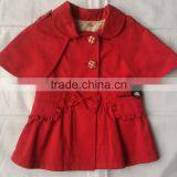 2016 New Style Baby Girl Red Color 100% Cotton Printed Cloak Style Coat thumbnail-1