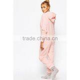 100%cotton Warm Fleece Plain Soft Pink Pig Onesie Pajamas thumbnail-2