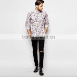 Latest Spread Collar Shirt 100% Cotton All Over Floral Print Hawaiian Shirt thumbnail-4