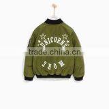 Fashion Zipper Plain Bomber Jacket ,latest Design Kids Padded Bomber Jacket, Quilted Bomber Jacket for Girls thumbnail-2