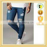 Hot Sale Mens Ripped Jeans Blue Destroyed Urban Jeans Denim Manufacturer thumbnail-1
