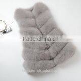 2017 Design Slim Real Fox Fur Vest Coat Woman Sleeveless Thicken Warm Genuine Fox Fur Jackets --pc249 thumbnail-3