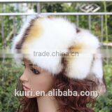 High Quality Winter Warm Women Lady Soft Faux Fox Fur Cossak Hat Cap Ski Beanie thumbnail-2