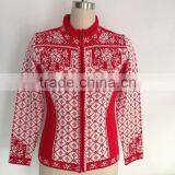 30% Wool 70% Acrylic Women Fashion Knitted Sweaters Cardigan Pullover thumbnail-1