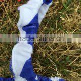 2015 Baby Girls 4th of July Blue Chevron Cotton Romper With Matching Necklace and Bow Set thumbnail-4