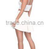 Fashion White it Out Flirty Women Crop and Skirt Suppliers thumbnail-3