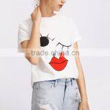 Wink Digital Printing Cute t Shirt Wholesale Cotton Clothes for Women thumbnail-5