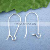 250PCs Silver Plated Ear Wires 11*24mm thumbnail-1