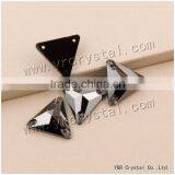 YR3270 Triangle Sew on Stone Flatback Glass Crystal Jet Hematite thumbnail-3