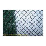 StainlessSteel PVC Coated Fence Wire Mesh , Green Pvc Coated Chain Link Fencing