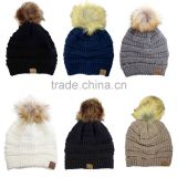 Pompom Fur Ball Hat for Women, Chunky Hat Pattern MZ-1611047-6