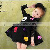 Hot Sale Elegant Princess Girl Party Dress Sequins Beads Lace Princess Dress for Kid Children Baby thumbnail-3