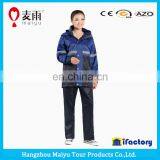 100% Polyester Pvc Roading Safety Rainsuit Waterproof Outdoor Workplace Pvc Unisex Raincoat Rainsuit thumbnail-1