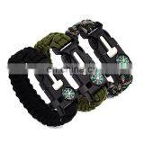 Emergency Rope Buckle Kits Men's Survival Bracelets Rescue Cord Parachute Cord Wristbands thumbnail-1