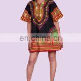 Indian African Shirt Dashiki Print Hippie Top Blouse Tribal Onesize Woman Man Indian thumbnail-1