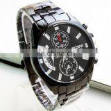 Hot Selling Popular Cool Black Quartz Watch Alloy Stainless Steel Material Cheap Price Factory Directly Selling