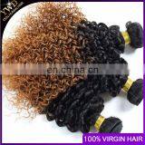 Ombre Hair Extensions Brazilian Virgin Hair Deep Curly 3Pcs Brazilian Ombre Curly T1B/30 Hair Extension Dropship 10-26INCH thumbnail-2