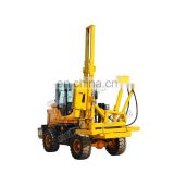 Hydraulic  tractor guardrail pile driver can pile sloping road