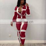 Wholesale Women Clothing Crop Long Sleeve Top Loose Pant Outfits Plus Size Two Piece Set thumbnail-4