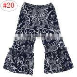Girls Kids Printed Flare Pants Wide Leg Pants Icing Ruffle Trousers Solid Color 20colors 5 Size thumbnail-6