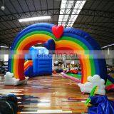 Kids Party Entrance Advertising Decoration Colorful Rainbow Red Heart Blow Up Arches Inflatable Archway thumbnail-2