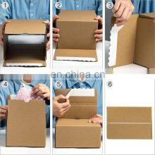 Custom Printed Logo Sturdy Storage Box Foldable Packaging Corrugated Carton Custom Closing Self Stick Zipper Mailer Shipping Box thumbnail-3