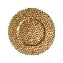 Elegant Red Colored Glass Wedding Charger Plate Wholesale thumbnail-3