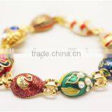 Teenager Girls Leather Egg Shaped Charms Tennis Bracelet thumbnail-2