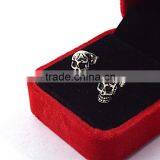 Best Selling Jewelry Stainless Steel Mens Punk Skull Earrings thumbnail-4